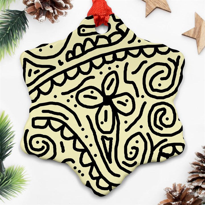 Artistic abstraction Snowflake Ornament (2-Side)