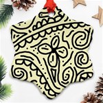 Artistic abstraction Snowflake Ornament (2-Side) Back