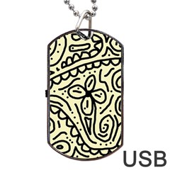 Artistic Abstraction Dog Tag Usb Flash (two Sides)  by Valentinaart