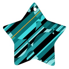 Blue Abstraction Ornament (star)  by Valentinaart