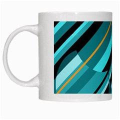 Blue Abstraction White Mugs by Valentinaart