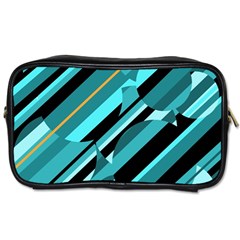 Blue Abstraction Toiletries Bags 2-side by Valentinaart