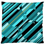 Blue abstraction Large Flano Cushion Case (One Side) Front