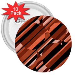 Orange Pattern 3  Buttons (10 Pack)  by Valentinaart