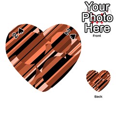 Orange Pattern Playing Cards 54 (heart) 