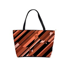 Orange Pattern Shoulder Handbags by Valentinaart