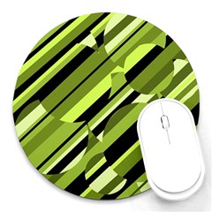 Green pattern Round Mousepads