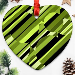 Green pattern Ornament (Heart) 