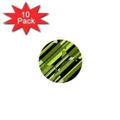 Green pattern 1  Mini Buttons (10 pack) 