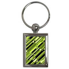 Green Pattern Key Chains (rectangle)  by Valentinaart