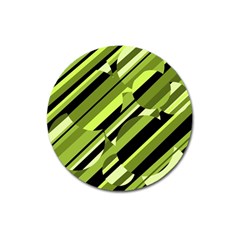 Green pattern Magnet 3  (Round)