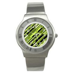 Green pattern Stainless Steel Watch