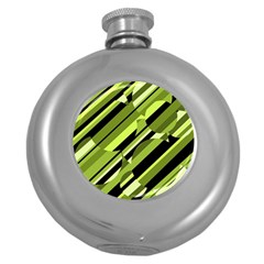 Green pattern Round Hip Flask (5 oz)