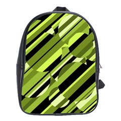 Green pattern School Bags(Large) 