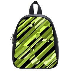 Green pattern School Bags (Small) 