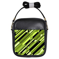 Green pattern Girls Sling Bags