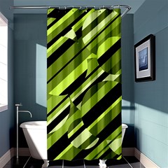 Green pattern Shower Curtain 36  x 72  (Stall) 