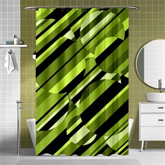 Green pattern Shower Curtain 48  x 72  (Small) 