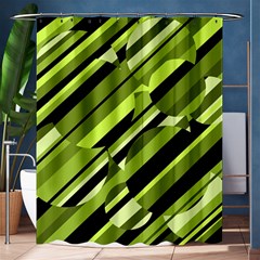 Green pattern Shower Curtain 60  x 72  (Medium) 