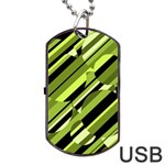 Green pattern Dog Tag USB Flash (Two Sides)  Front