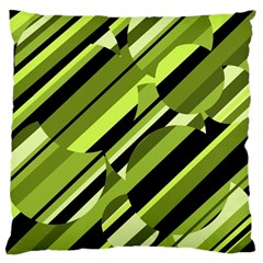 Green pattern Large Cushion Case (One Side)