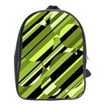 Green pattern School Bags (XL)  Front