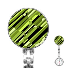 Green pattern Stainless Steel Nurses Watch