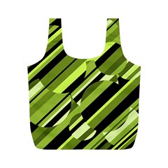 Green pattern Full Print Recycle Bags (M) 