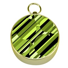 Green pattern Gold Compasses