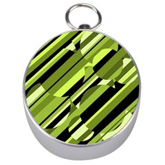 Green pattern Silver Compasses