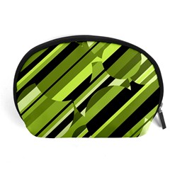 Green pattern Accessory Pouches (Large) 