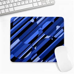 Blue Pattern Large Mousepads by Valentinaart