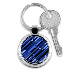 Blue Pattern Key Chains (round)  by Valentinaart