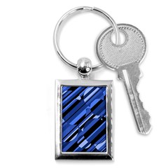 Blue Pattern Key Chains (rectangle)  by Valentinaart