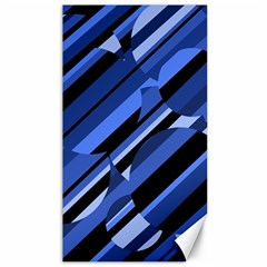 Blue Pattern Canvas 40  X 72   by Valentinaart