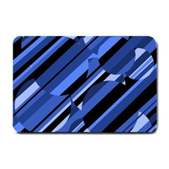 Blue Pattern Small Doormat  by Valentinaart