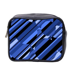 Blue Pattern Mini Toiletries Bag 2-side by Valentinaart