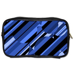 Blue Pattern Toiletries Bags by Valentinaart