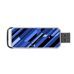 Blue Pattern Portable Usb Flash (two Sides) by Valentinaart