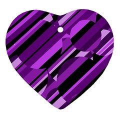 Purple Pattern Ornament (heart)  by Valentinaart