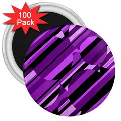 Purple Pattern 3  Magnets (100 Pack) by Valentinaart