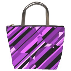 Purple Pattern Bucket Bags by Valentinaart