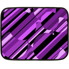 Purple Pattern Fleece Blanket (mini) by Valentinaart