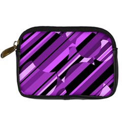 Purple Pattern Digital Camera Cases by Valentinaart