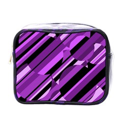 Purple Pattern Mini Toiletries Bags by Valentinaart