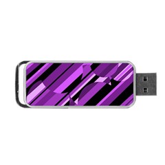 Purple Pattern Portable Usb Flash (one Side) by Valentinaart