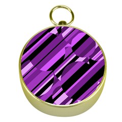 Purple Pattern Gold Compasses by Valentinaart