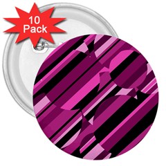 Magenta Pattern 3  Buttons (10 Pack)  by Valentinaart