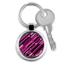 Magenta Pattern Key Chains (round)  by Valentinaart