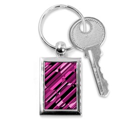 Magenta Pattern Key Chains (rectangle)  by Valentinaart